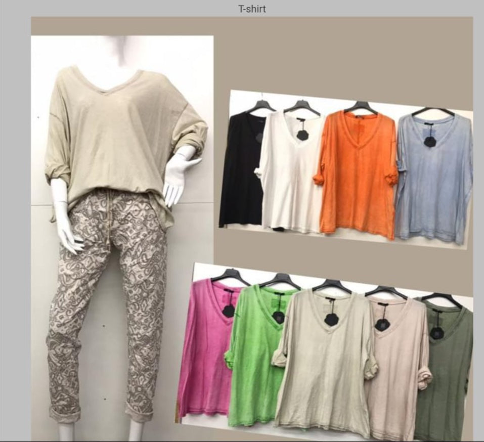 Langarmshirt, 100% Baumwolle, verschiedene Farben, Einheitsgröße, F/S 2023