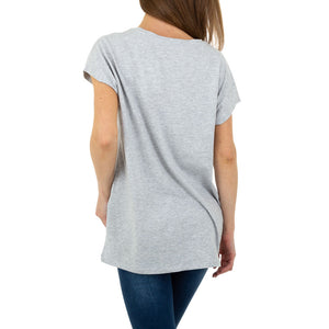 T-SHIRT, Damen Shirt von Glo Story - grey, F/S 2021