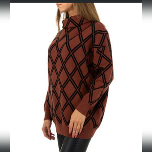 Damen Pullover Gr. One Size - brown, H/W