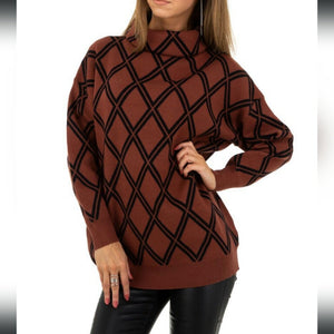 Damen Pullover Gr. One Size - brown, H/W